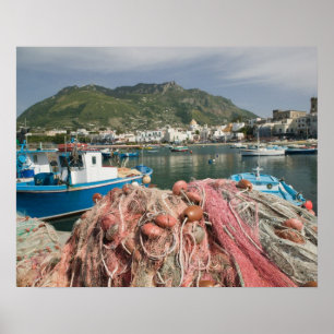 Poster ITALIE, Campanie, (Baie de Naples), ISCHIA, FORIO
