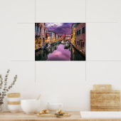 Poster Italie Canal de Venise (Cuisine)