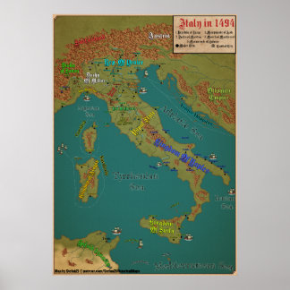 Poster Italie en 1494