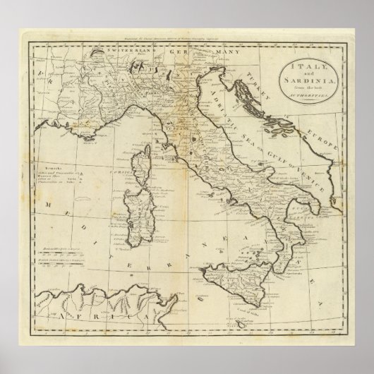 Poster Italie et Sardaigne (Devant)