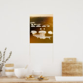 Poster Italie, Florence, Ponte Vecchio et le fleuve Arno  (Cuisine)