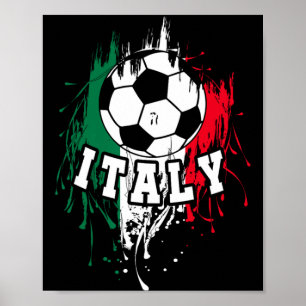 Poster Italie Football Italien Footbyll Italie Futbol T S