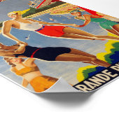 Poster Italie Imprimer, Piscina, Vintage voyage rétro (Coin)