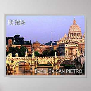 Poster Italie - Latium - Roma - Basilique Saint-Pierre -