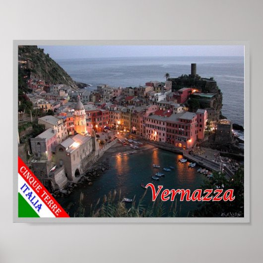 Poster Italie - Ligurie - Cinque Terre - Vernazza - (Devant)