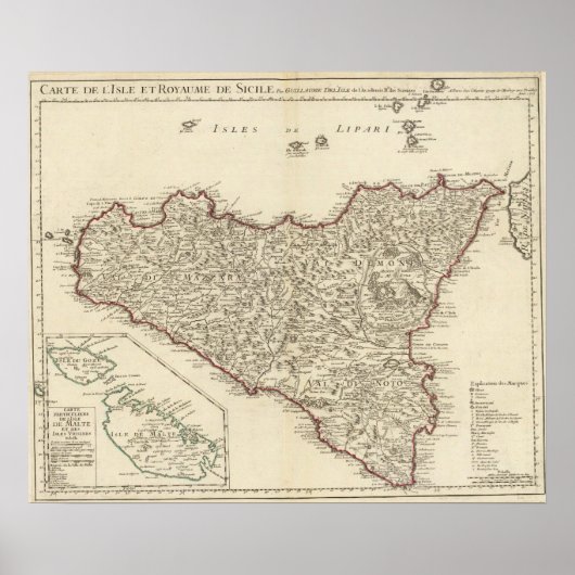 Poster Italie, Malte (Devant)