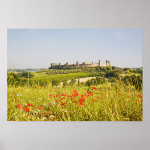 Poster Italie, Monteriggioni, Field View de