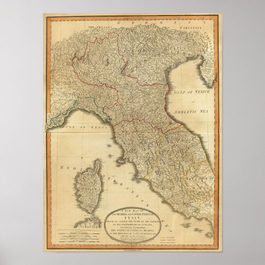 Poster Italie moyenne, supérieure (Devant)