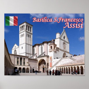 Poster Italie - Ombrie - Assise - Basilique San Francesco