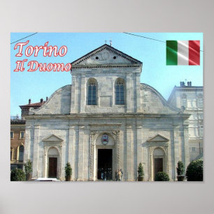 Poster Italie - Piémont - Torino - Cathédrale -