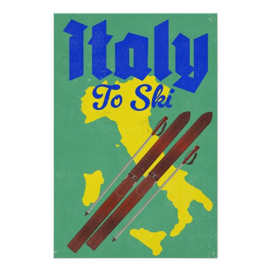 Poster Italie Pour Skier (Devant)