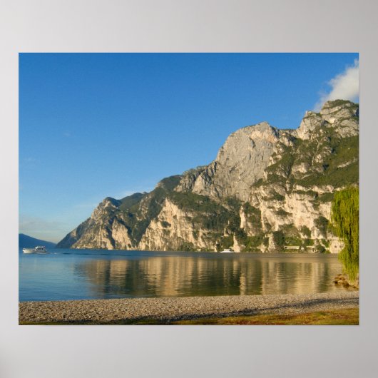 Poster Italie, Riva del Garda, Lac de Garde, Mont (Devant)