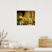 Poster Italie, Rome. Fontaine de Trevi la nuit. (Cuisine)