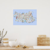 Poster Italie - Sardaigne - Sardaigne Carte - (Cuisine)