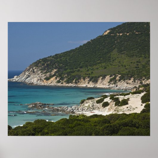 Poster Italie, Sardaigne, Solanas. Beach. (Devant)