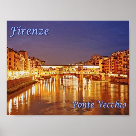 Poster Italie - Toscane - Florence - Ponte Vecchio - (Devant)