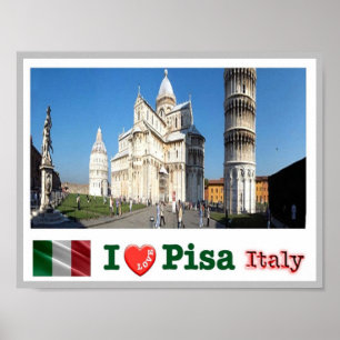 Poster Italie - Toscane - Pise - Duomo Carré -