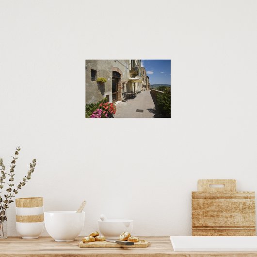 Poster Italie, Toscane, Plaisance. Voie extérieure (Cuisine)