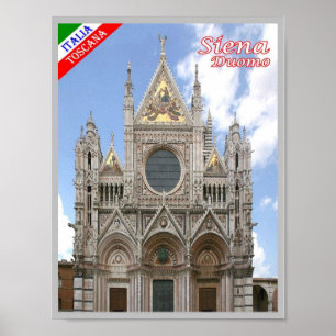 Poster Italie - Toscane - Sienne - Cathédrale -