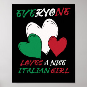 Poster Italie Tout Le Monde Aime Une Belle Italienne