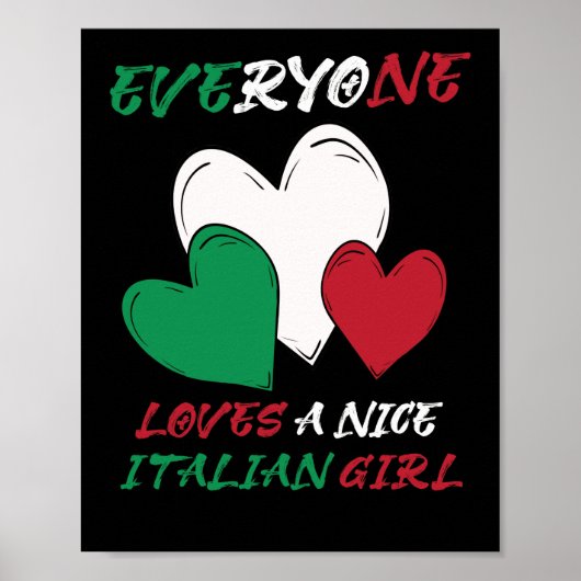 Poster Italie Tout Le Monde Aime Une Belle Italienne (Devant)