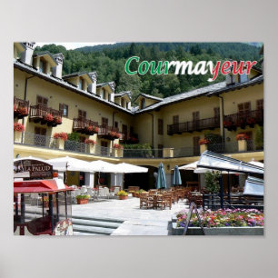 Poster Italie - Vallée Aoste - Courmayeur -