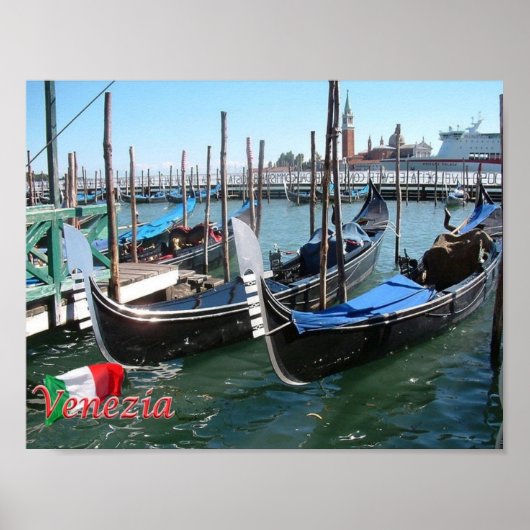 Poster Italie - Venise - Gondolas - (Devant)