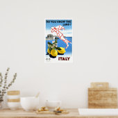 Poster Italie Vintage voyage (Cuisine)