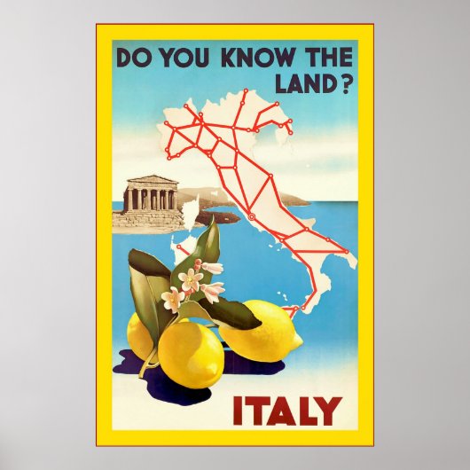 Poster Italie ~ Vintage voyage (Devant)