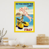 Poster Italie ~ Vintage voyage (Cuisine)