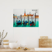 Poster Italie Voyage - VENICE aquarelle souvenir (Cuisine)