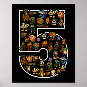 Poster Italien Brainrot Anniversaire 5 Age Mème 5ème Enfa