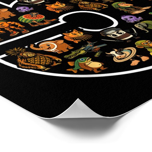 Poster Italien Brainrot Anniversaire 5 Age Mème 5ème Enfa (Coin)