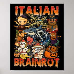 Poster Italien Brainrot mème Italien Brainrot Halloween C