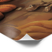 Poster Italien Greyhound Citrouille Halloween effrayant (Coin)