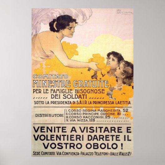 Poster italien vintage 1917 (Devant)