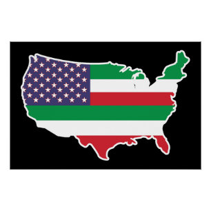 Poster Italo-américain États-Unis Italie