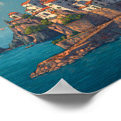 Poster Italy Illustration Travel Art Vintage (Coin)