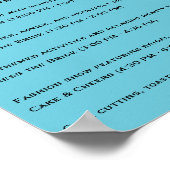 Poster Itinéraire de la Fête des mariées 🌸 rose pâle (Coin)