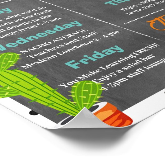 Poster Itinéraire de la semaine d'appréciation de l'ensei (Coin)