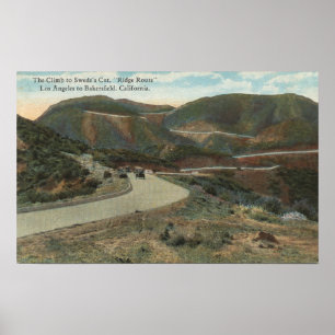 Poster Itinéraire de Ridge vers la coupe et Bakersfield