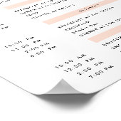 Poster Itinéraire simple de 4 jours (Coin)