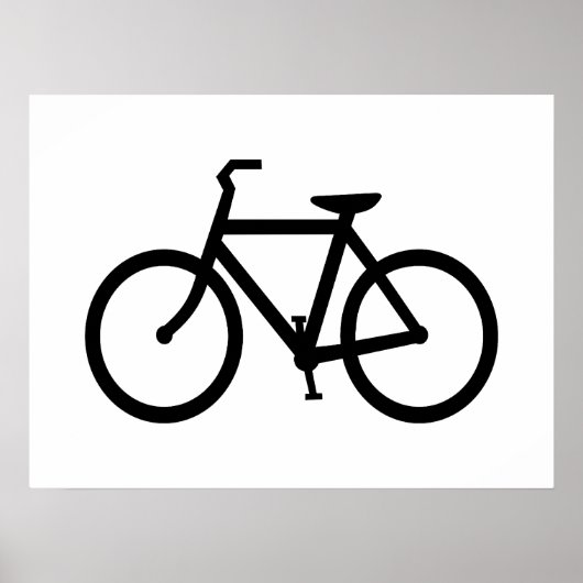 Poster Itinéraire vélo noir (Devant)