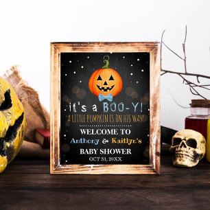Poster It's A Boo-y! Little Pumpkin Halloween Baby Shower