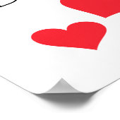 Poster It's A Boy! - Cute Red Hearts Custom Baby Shower (Coin)