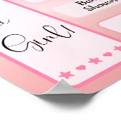 Poster It's A Girl! Pink Gradient Cute Baby Shower (Coin)