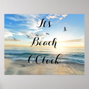 Poster It's Beach O'Clock