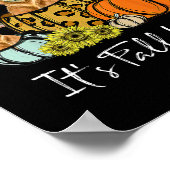 Poster It's Fall Y'all Goat Animal Leopard Pumpkin Fallin (Coin)