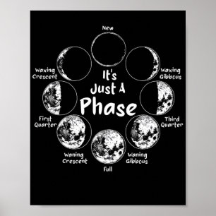 Poster It's Just A Phase Moon Phases Phases Phases Phases
