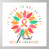 Poster "It's Okay To Not Be Okay" Support Quote (Devant)